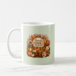 Cozy Harvest Pumpkin / Cosecha Acogedora コーヒーマグカップ