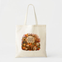 Cozy Harvest Pumpkin / Cosecha Acogedora トートバッグ