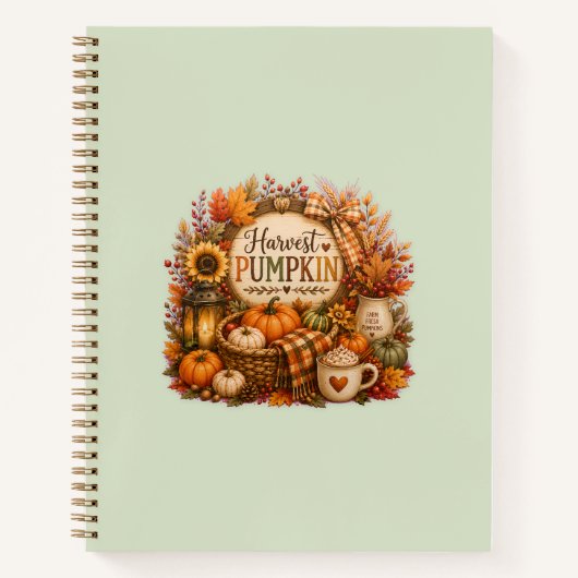 Cozy Harvest Pumpkin / Cosecha Acogedora ノートブック (正面)