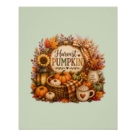 Cozy Harvest Pumpkin / Cosecha Acogedora ポスター