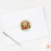 Cozy Harvest Pumpkin / Cosecha Acogedora ラウンドシール (封筒)