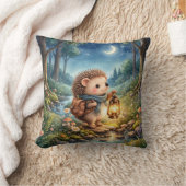 Cozy Hedgehog Lantern Kids Room & Nursery クッション (ブランケット)