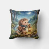 Cozy Hedgehog Lantern Kids Room & Nursery クッション (裏面)