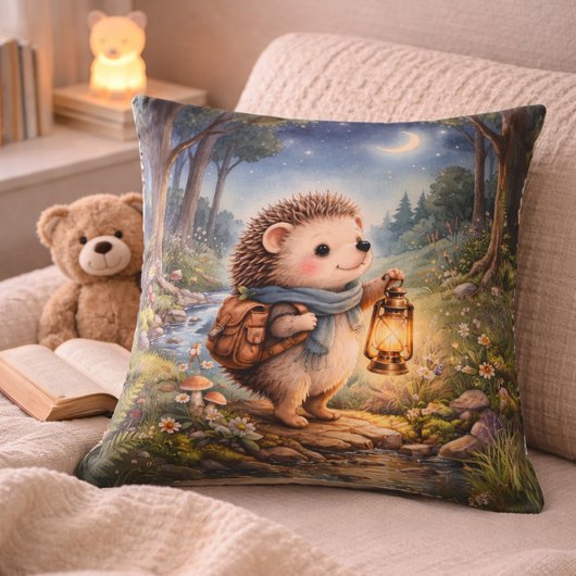 Cozy Hedgehog Lantern Kids Room & Nursery クッション