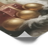 Cozy Highland Cow Christmas Farmhouse Wall Art ポスター (角)