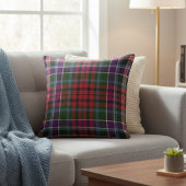 Cozy Highland Plaid - Rustic Red & Green Tartan クッション