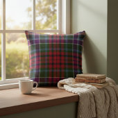Cozy Highland Plaid - Rustic Red & Green Tartan クッション
