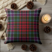 Cozy Highland Plaid - Rustic Red & Green Tartan クッション