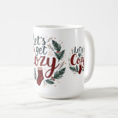 Cozy Holiday Pine Berry Lettering コーヒーマグカップ (正面右)