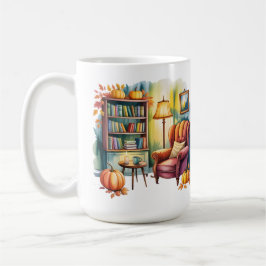 Cozy Home Reading Mug — Framed Wall & Book Shelf コーヒーマグカップ