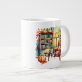Cozy Home Reading Mug — Framed Wall & Book Shelf ジャンボコーヒーマグカップ
