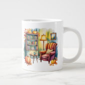 Cozy Home Reading Mug — Framed Wall & Book Shelf ジャンボコーヒーマグカップ (右)