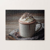Cozy Hot Chocolate Whipped Cream Photo ジグソーパズル (横)