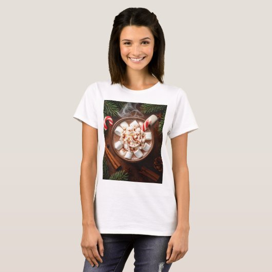 Cozy Hot Chocolate with Marshmallows - Festive Tシャツ (正面フル)