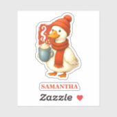 Cozy Hot Cocoa Goose Christmas シール (シート)