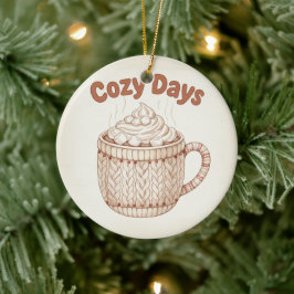 Cozy Hot Cocoa Warm Marshmallow Mug Holiday セラミックオーナメント