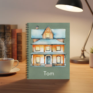 Cozy House Notebook – Warm Watercolor Home Design ノートブック