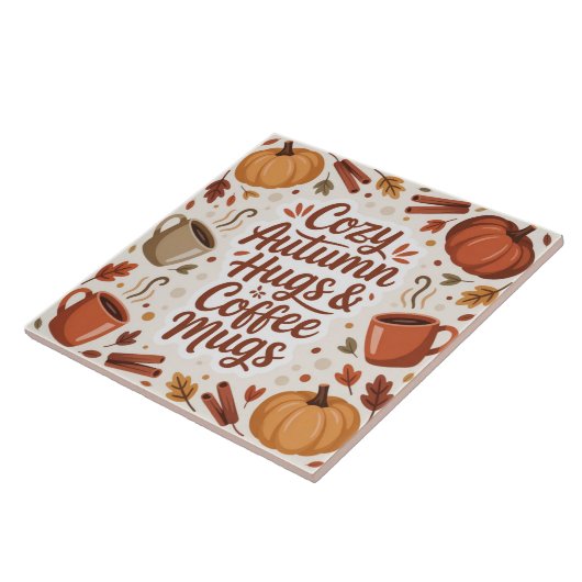 Cozy Hugs and Coffee Autumn Boho タイル (側面)