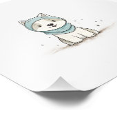 Cozy Husky Illustration - Adorable Puppy in a Scar フォトプリント (角)