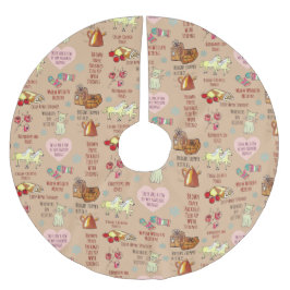 Cozy Hygge The Sound of Music Bohoクリスマス ブラッシュドポリエステルツリースカート