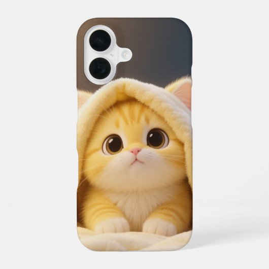 Cozy Kawaii Cat Phone Case iPhone 16ケース (裏面)