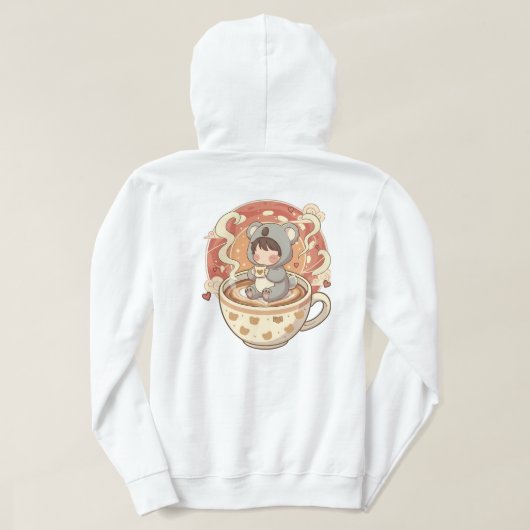 Cozy Kawaii Chibi Koala Graphic Hoodie パーカ (デザイン裏面)