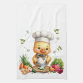 Cozy Kitchen Ducks Cute Cooking Design キッチンタオル (縦)