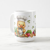 Cozy Kitchen Ducks Cute Cooking Design コーヒーマグカップ (正面左)