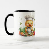 Cozy Kitchen Ducks Cute Cooking Design マグカップ (左)
