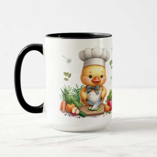 Cozy Kitchen Ducks Cute Cooking Design マグカップ (左)