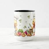 Cozy Kitchen Ducks Cute Cooking Design マグカップ (中央)
