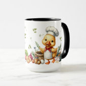 Cozy Kitchen Ducks Cute Cooking Design マグカップ (正面右)