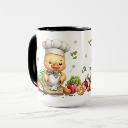 Cozy Kitchen Ducks Cute Cooking Design マグカップ (正面左)