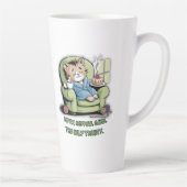 Cozy Kitten with Coffee and Cake – Funny Cat カフェラテマグ (右)