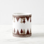 Cozy Knitted Christmas Trees Fair Isle Classic コーヒーマグカップ (中央)