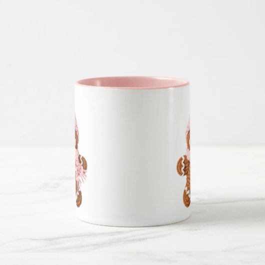 Cozy Knitted Gingerbread Winter Character マグカップ (中央)