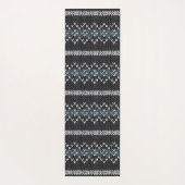 Cozy Knitted Pattern Black and Gray  ヨガマット (裏面)