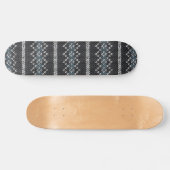 Cozy Knitted Pattern Black and Gray Skateboard スケートボード (横)