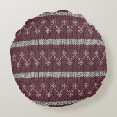 Cozy Knitted Pattern Decorative Pillow ラウンドクッション (裏面)