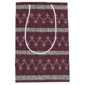 Cozy Knitted Pattern Paper Gift Bag ミディアムペーパーバッグ (正面)