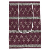 Cozy Knitted Pattern Paper Gift Bag ミディアムペーパーバッグ (裏面)