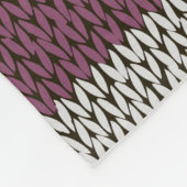 Cozy Knitted Pattern Throw Blanket in Burgundy  フリースブランケット (角)
