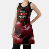 Cozy knitted-style typography and adorable cherry  エプロン (インサイチュ)