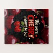 Cozy knitted-style typography and adorable cherry ジグソーパズル (横)
