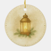 Cozy Lantern Winter Wall Clock – MerryMist Warm Gl セラミックオーナメント (裏面)