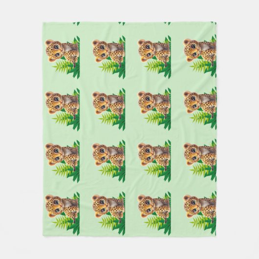 Cozy Leopard Fleece Blanket フリースブランケット (正面)