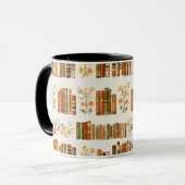Cozy Library Aesthetic Coffee Cup |Book Lover Gift マグカップ (正面左)