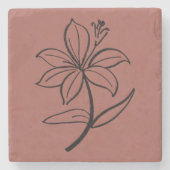 Cozy Lives Here | Warm Minimalist Stone Coaster - ストーンコースター (正面)