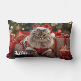 Cozy Maine Coon Cat Christmas Personalized   ランバークッション