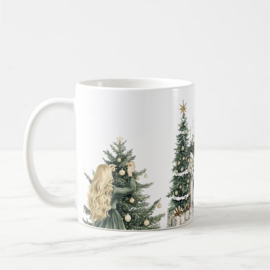 Cozy Merry Christmas Paper Plate with Winter コーヒーマグカップ (左)